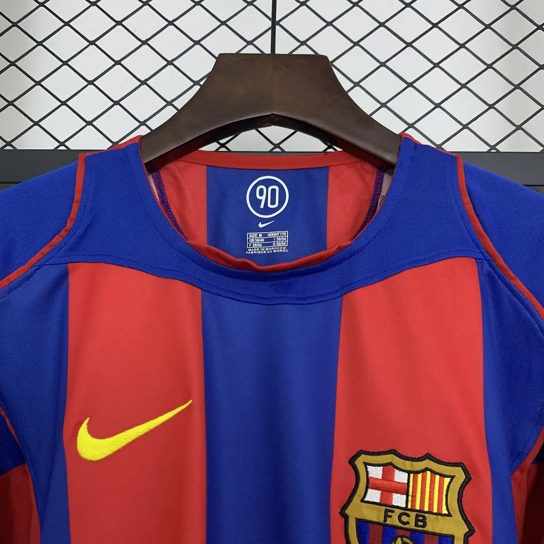 04-05 Barcelona Home Retro Kit Vintage Shirt AAAAJersey Wholesale Yupoo 6