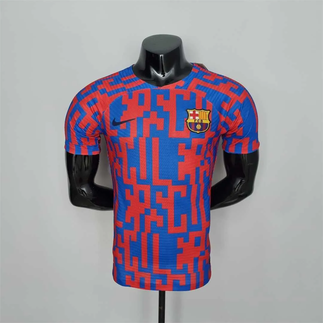 22-23 Barcelona Pre-match suit redblue player version 9