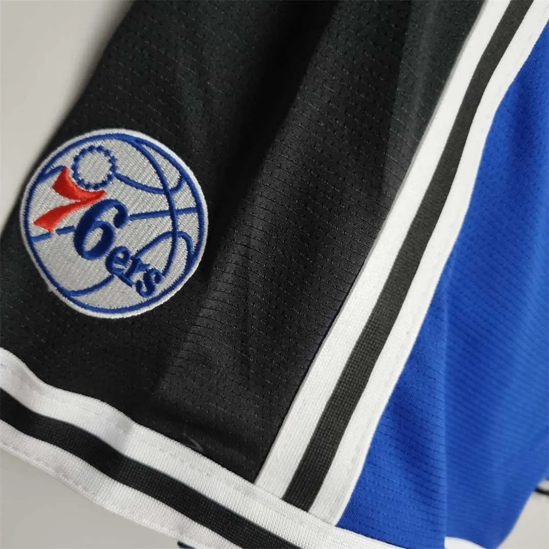 2022 Philadelphia 76ers NBA US Training Shorts Blue Black 2