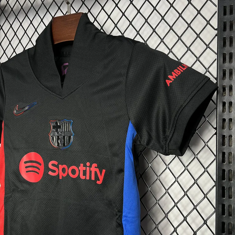 24-25 Barcelona Away Kid Kits Youth Apparels AAAAJersey Supplier Yupoo 5
