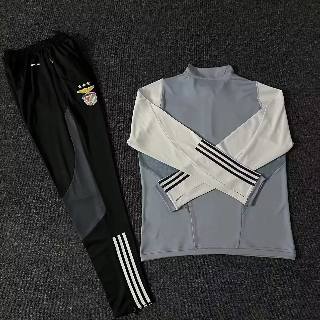 23-24 Benfica Long Sleeve Kits Gray Training Suits Football Jerseys Yupoo 1