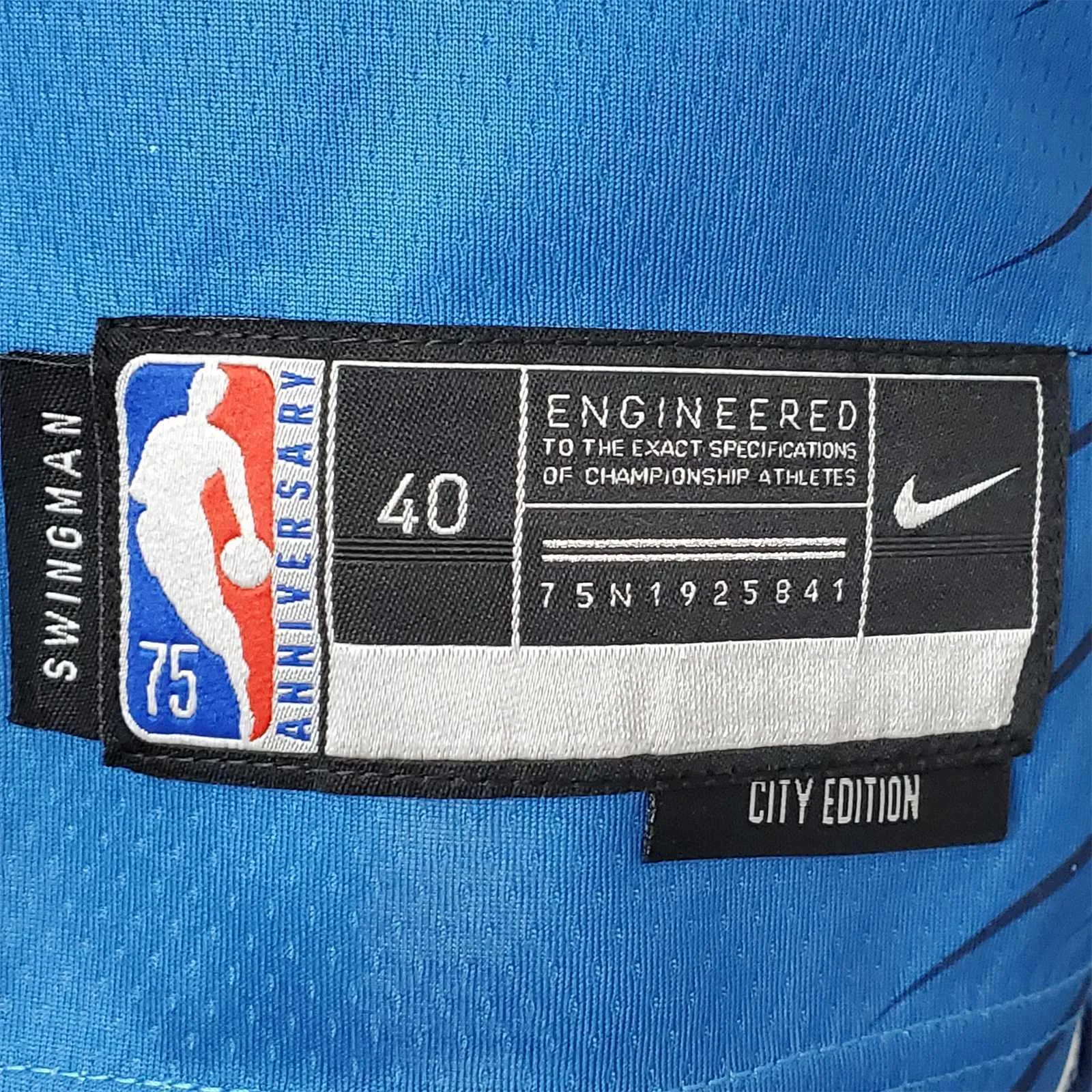 75th Anniversary 2202 Season EDWARDS#1 Minnesota Timberwolves City Edition Blue NBA Jersey 7