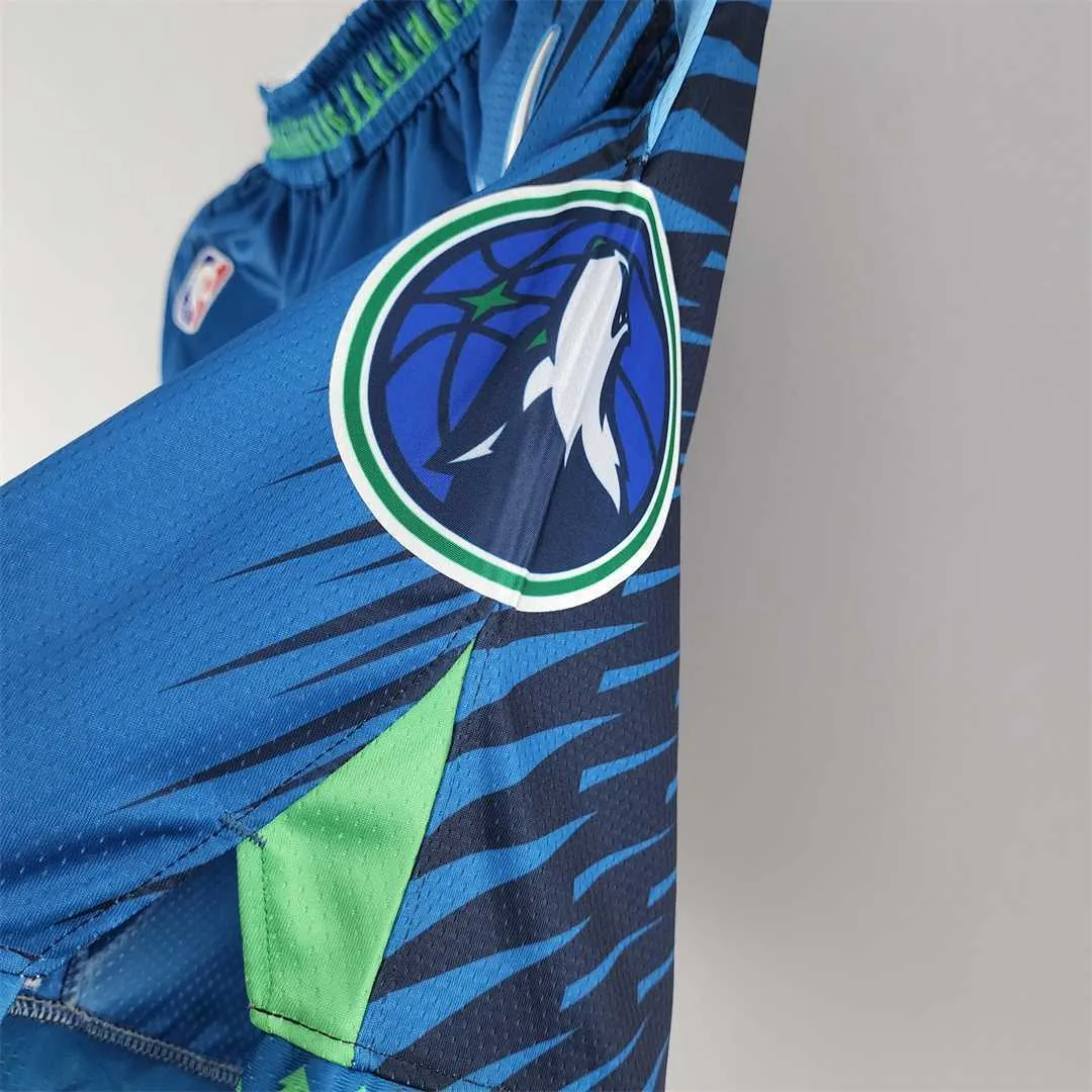 2022 Minnesota Timberwolves City NBA shorts 3