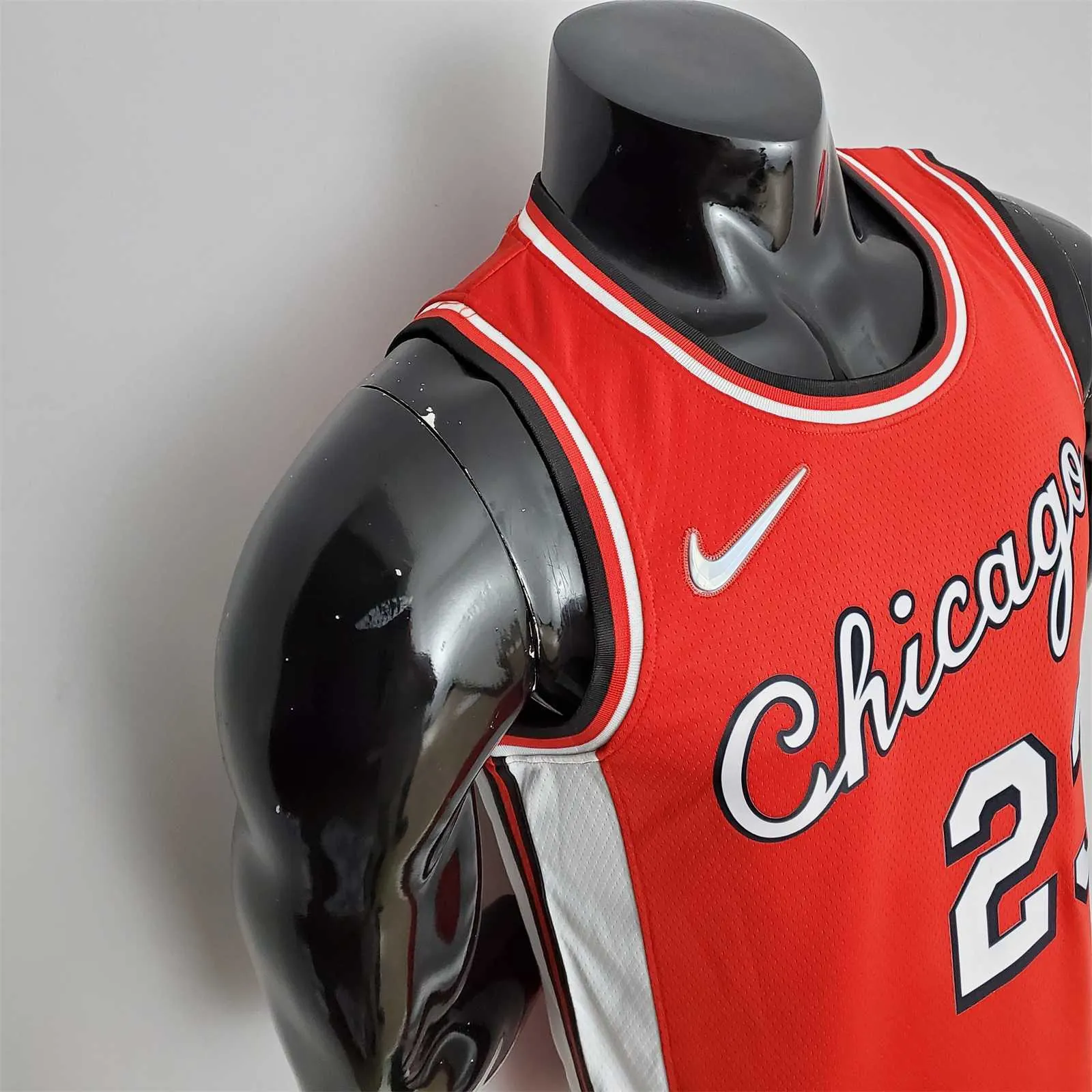 75th Anniversary 2022 Season Chicago Bulls JDRDAN#23 City Edition Red NBA Jersey 3