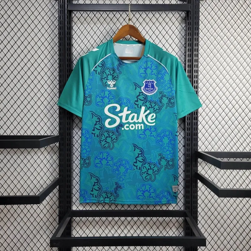 23-24 Everton Hummel Limited Edition Kit Pre-Match Shamrock Shirt Soccer Jerseys Yupoo 8