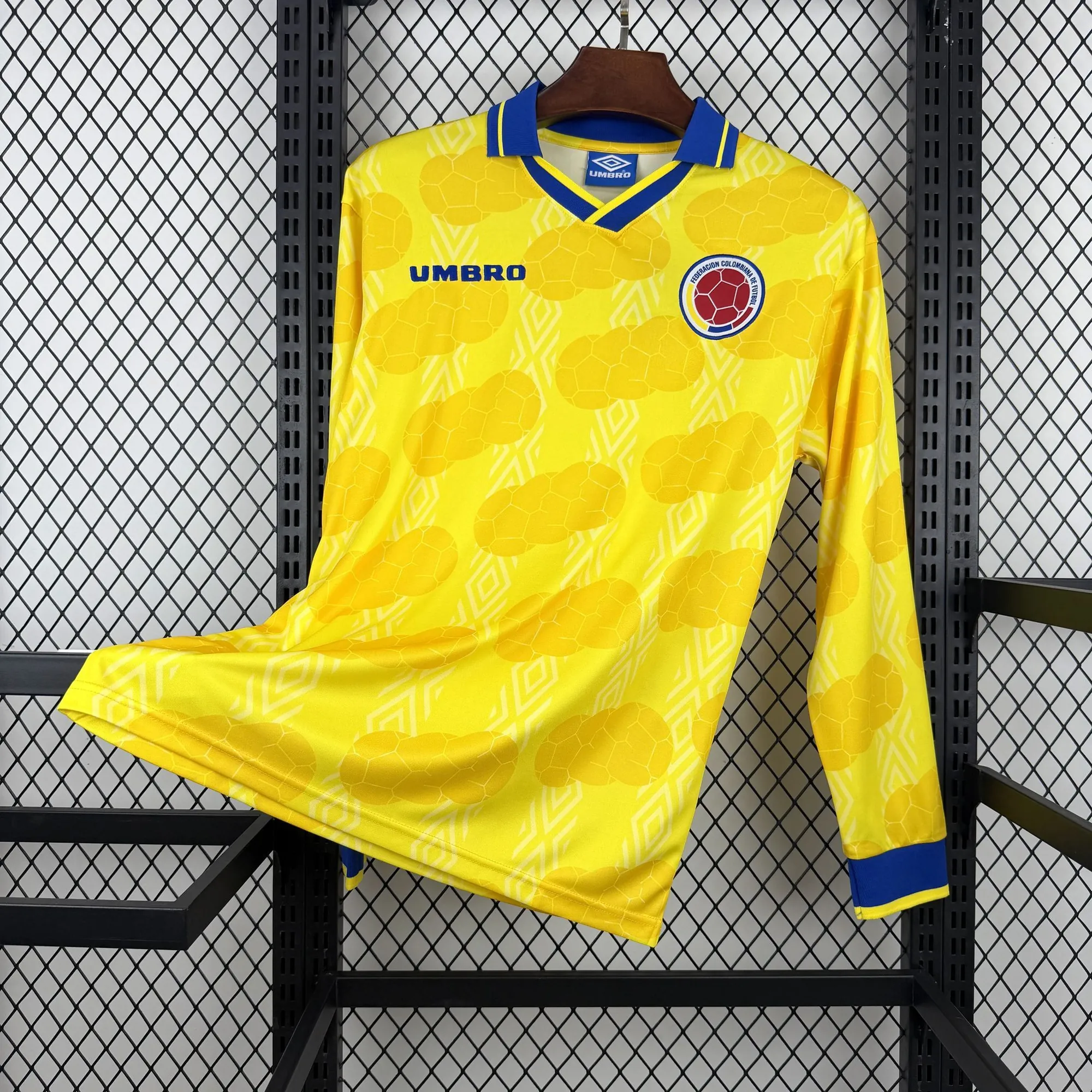 1994 Colombia Retro Mens Home Kit Football Long Sleeve Shirt AAAAJersey Supply Yupoo 6 1