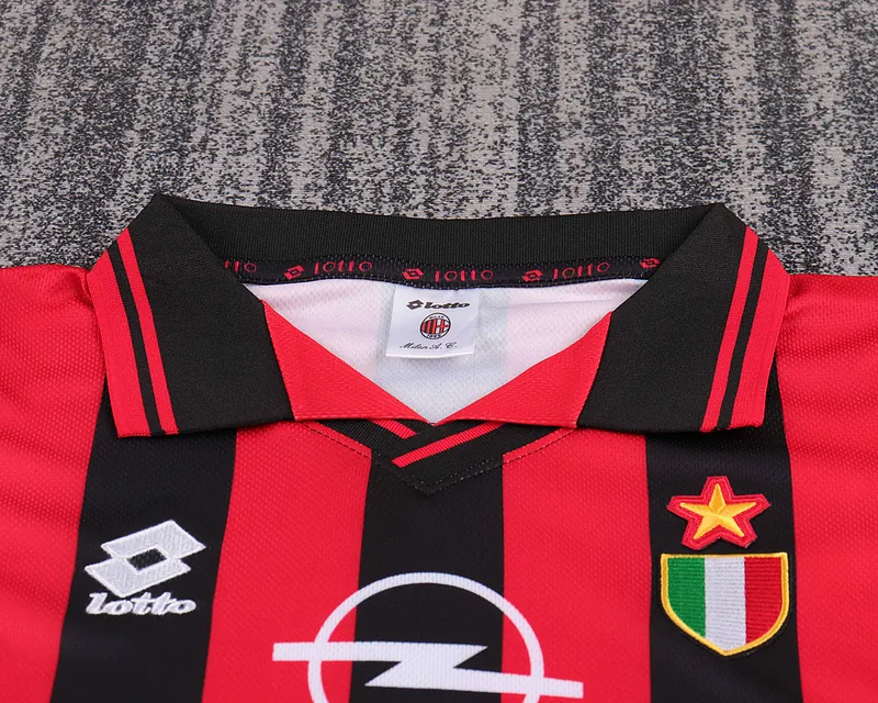 96-97 AC Milan Home Retro Kid Kits Youth Apparels AAAAJersey Supplier Yupoo 9