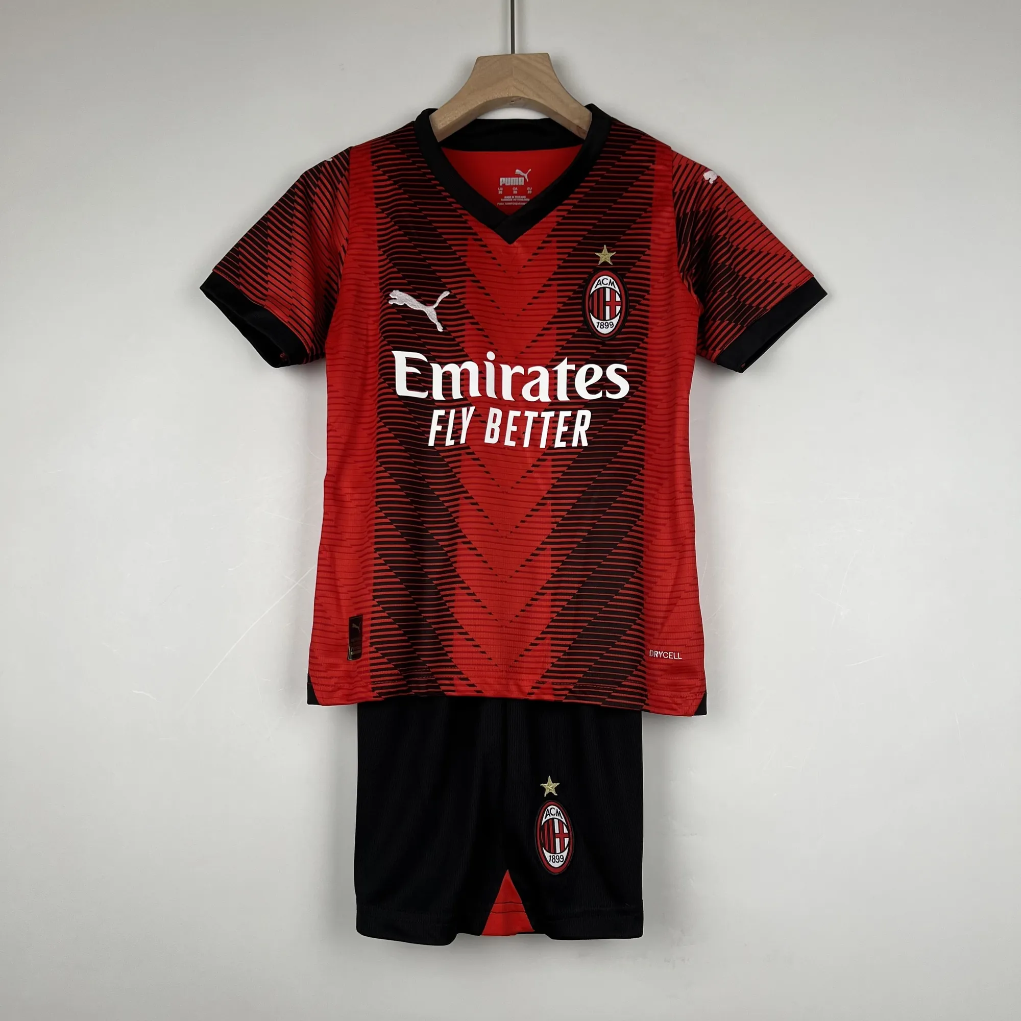 23-24 Kids AC Milan Home Size 16-28 Soccer Jersey 11
