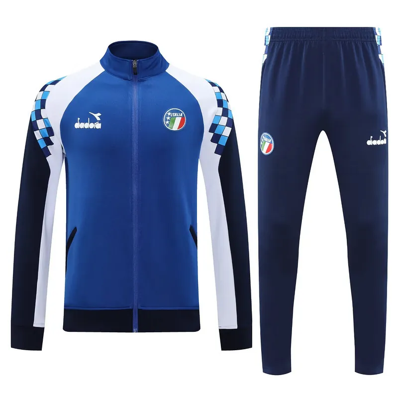 25-26 Italy Chandal Retro Football Tracksuits Long Jacket Suits 2