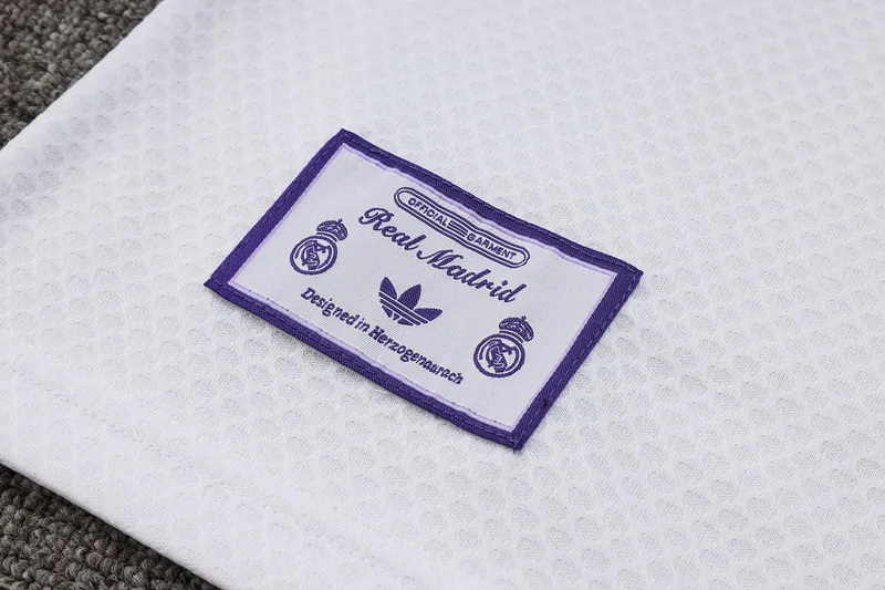 25-26 Real Madrid Polo White Training Kits Football Tracksuits 3
