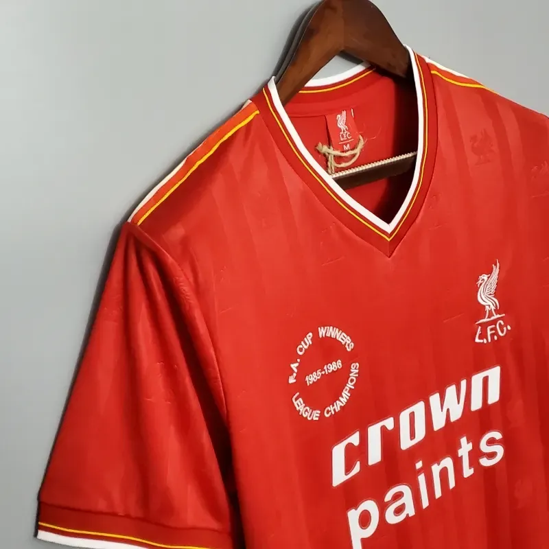 85-86 Retro Liverpool Soccer Jersey Home S-2XL 6