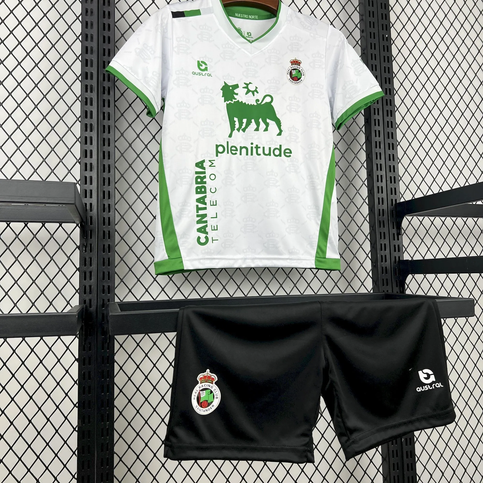 25-26 Racing de Santander Home Kids Kit Soccer T-Shirt AAAAJersey Supply Yupoo 2