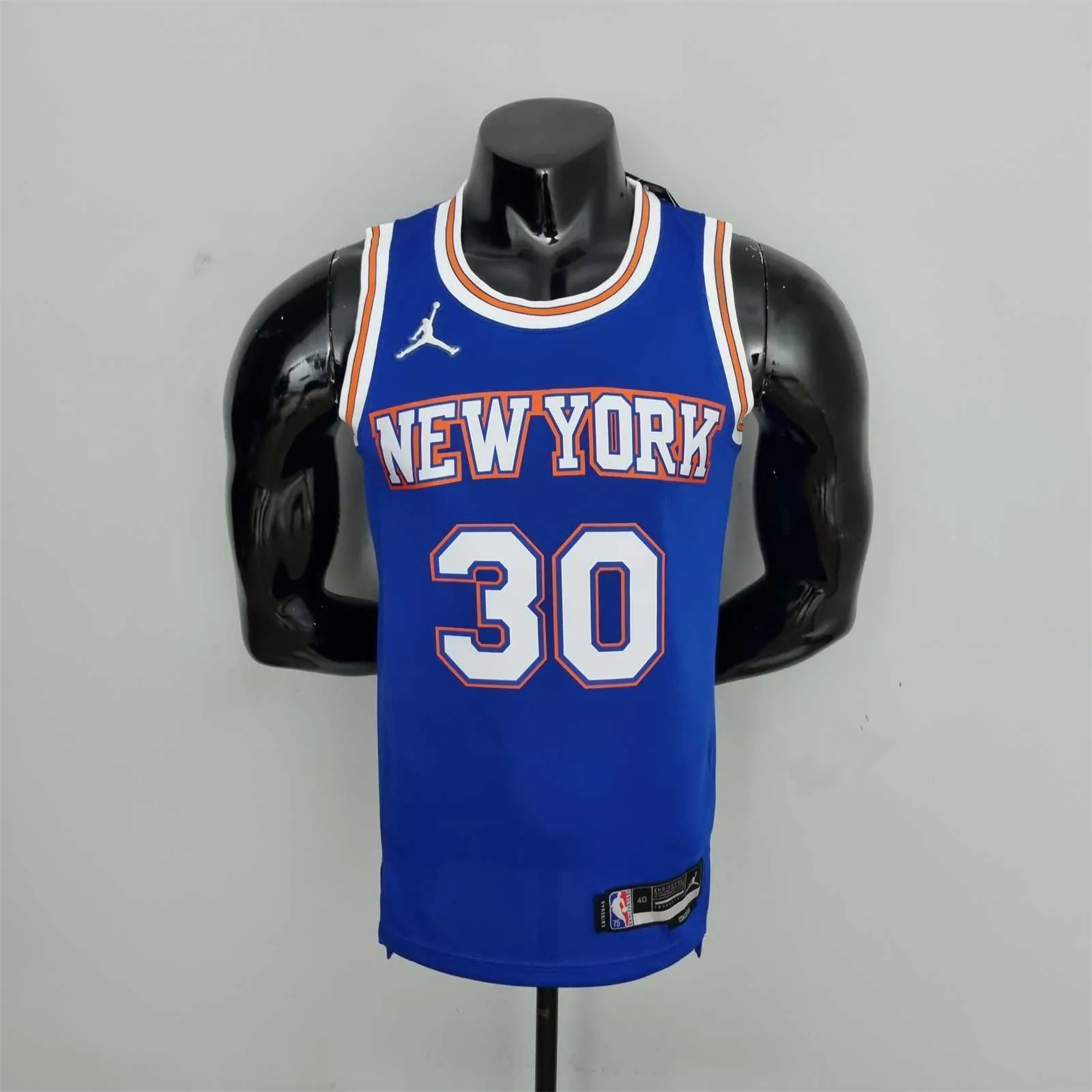 75th Anniversary Randle #30 New York Knicks Jordan Limited Blue NBA Jersey 9