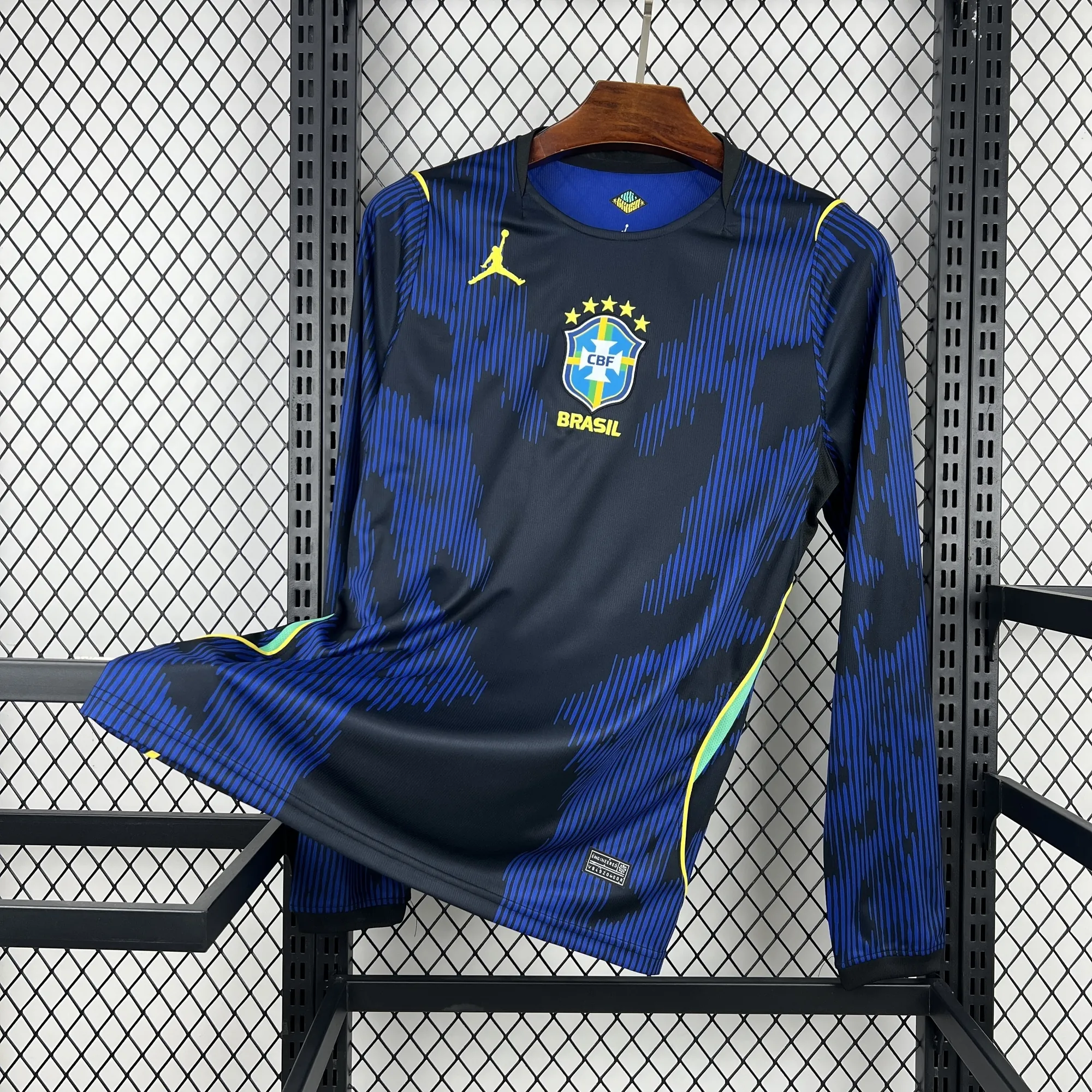 2026 World Cup Brazil Away Long Sleeve Soccer Shirt Fan Version 4
