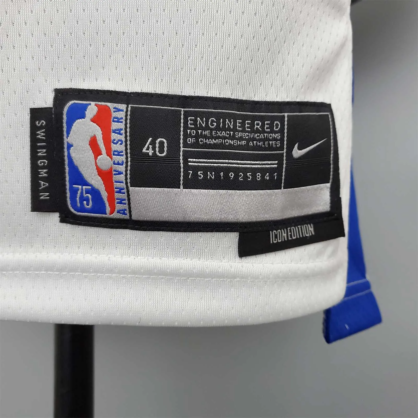 75th Anniversary Iverson #1 Pistons White 2