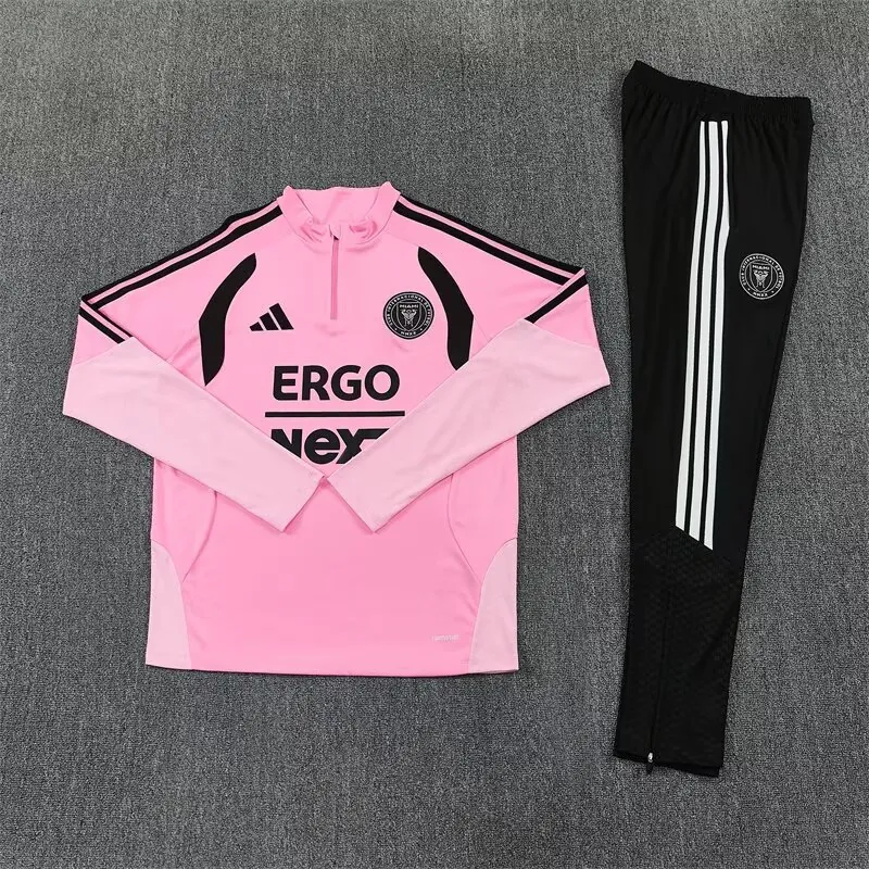 26-27 Inter Miami Mens Kit Pink Half Pull Training Suit Yupoo 7 5