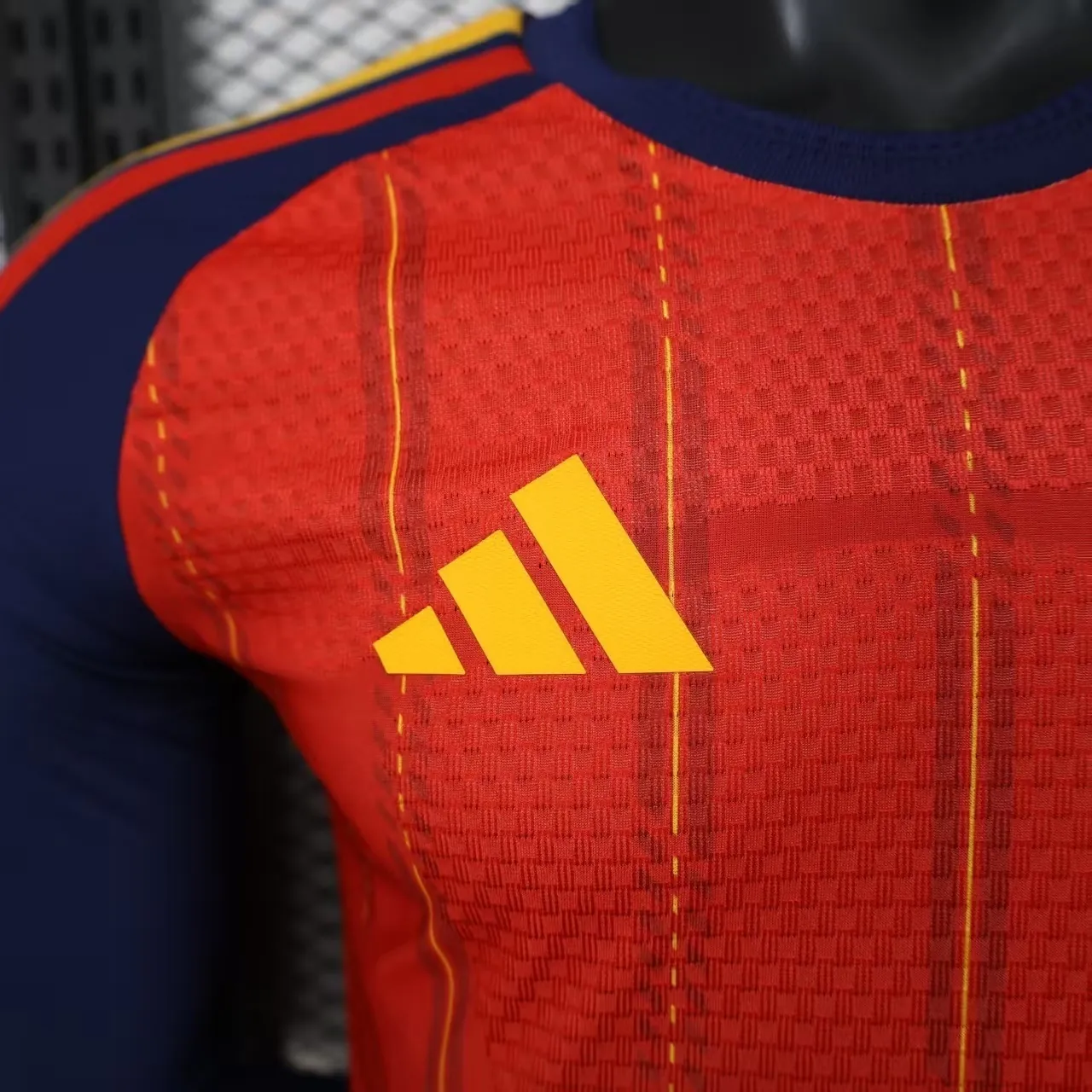 2026 Spain Home Kit Soccer World Cup Player Version Long Sleeve Shirt AAAAJersey Supply Yupoo 1