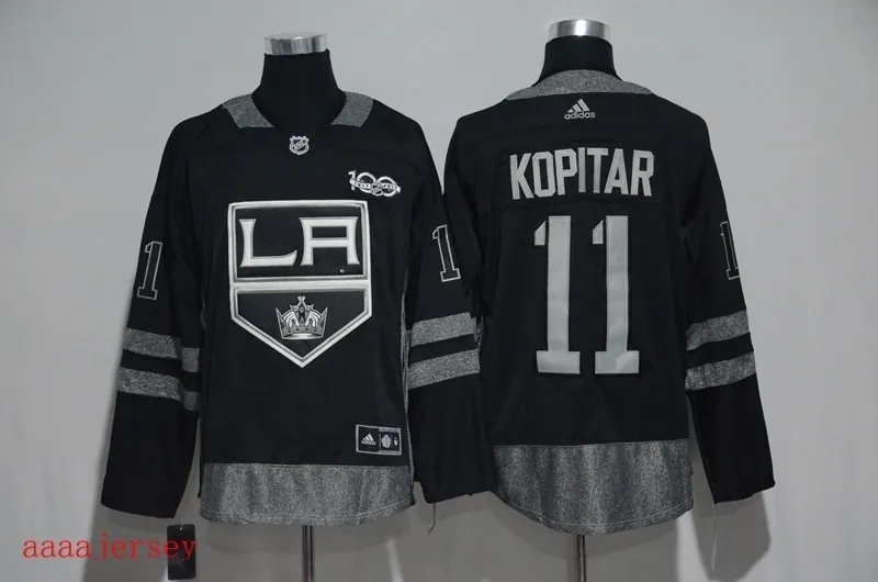 Los Angeles Kings 100 anniversary ice hockey jersey M-3XL 洛杉矶国王队100周年纪念版冰球服 2