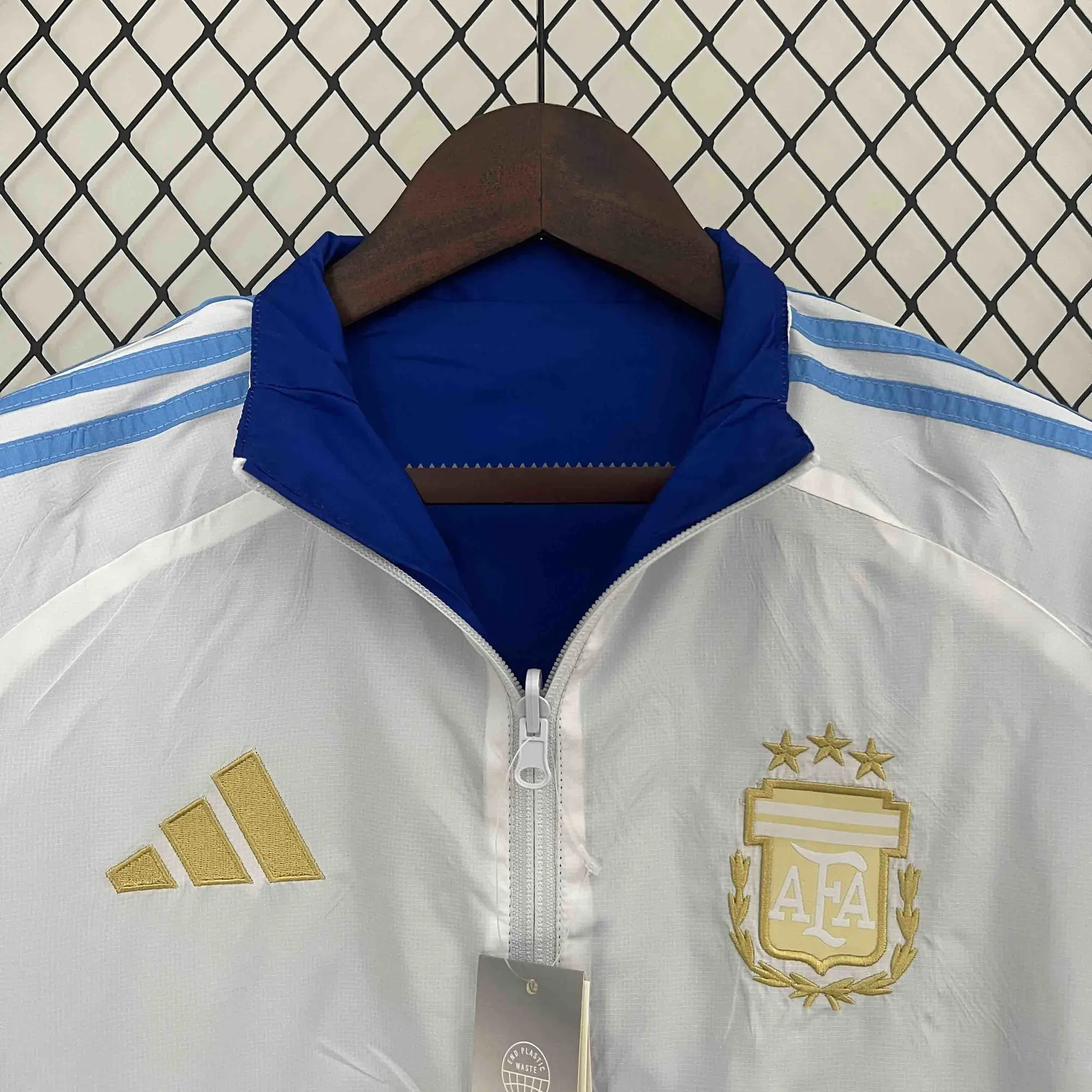 2024 Argentina Trench Coat Reversible Windbreaker Double-Sides Jacket Soccer AAAAJersey Yupoo 3