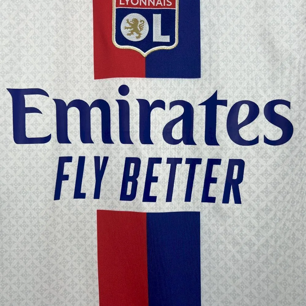 25-26 Lyon Home Kit White T-Shirt Football Uniforms AAAAJersey Supplier Yupoo 1