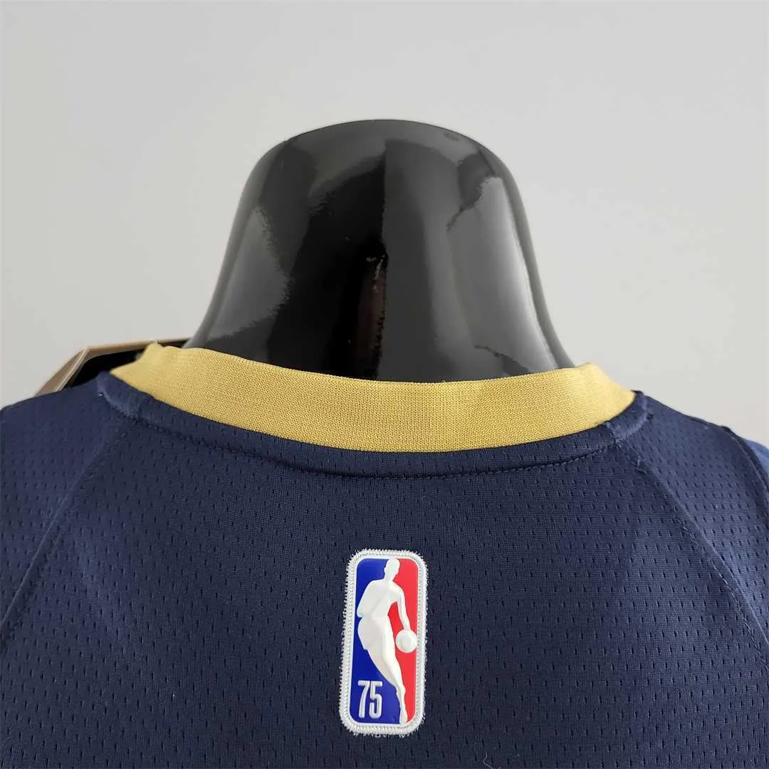 75th Anniversary New Orleans Pelicans Williams #1 Navy Blue NBA Jersey 6