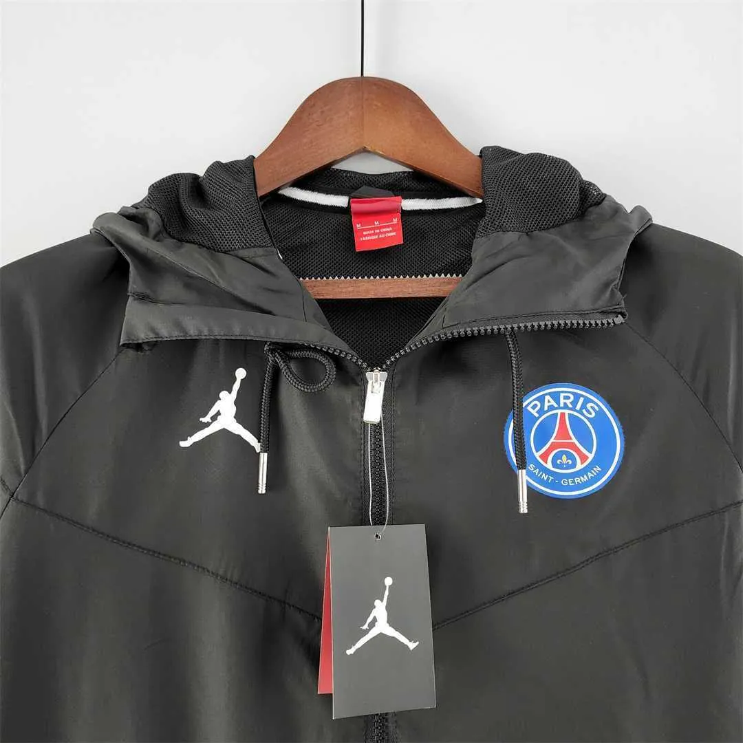22-23 PSG black windbreaker-1 3