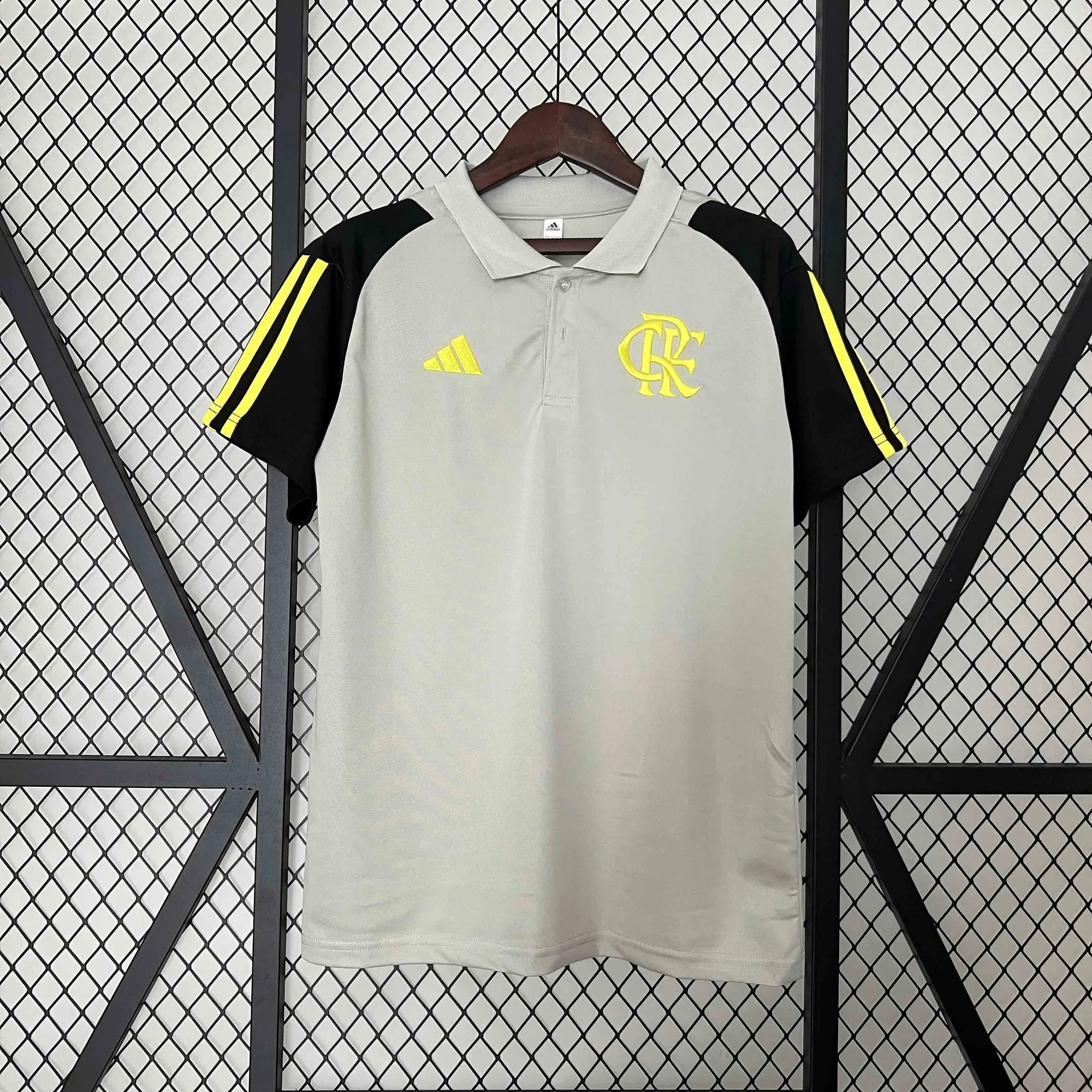 2024 Flamengo Training Gray Polo Shirt Jersey Supplier Yupoo 6