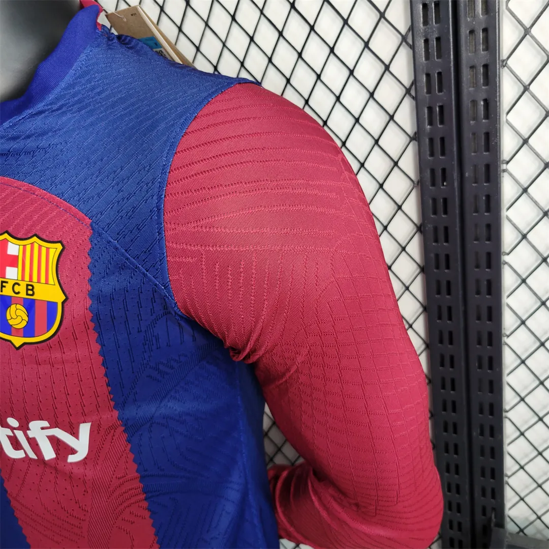 23-24 Barcelona home player version Long Sleeve 1
