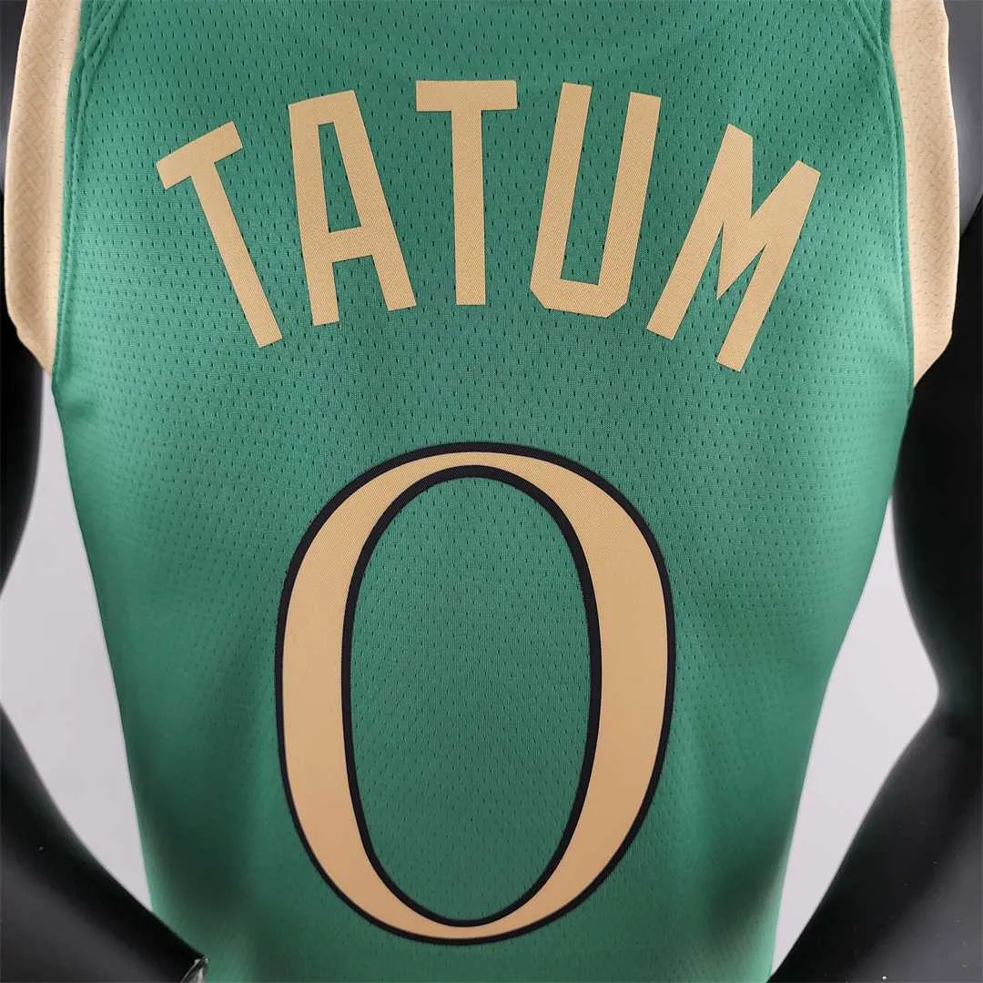2020 Tatum #0 Boston Celtics City Edition Green NBA Jersey 8
