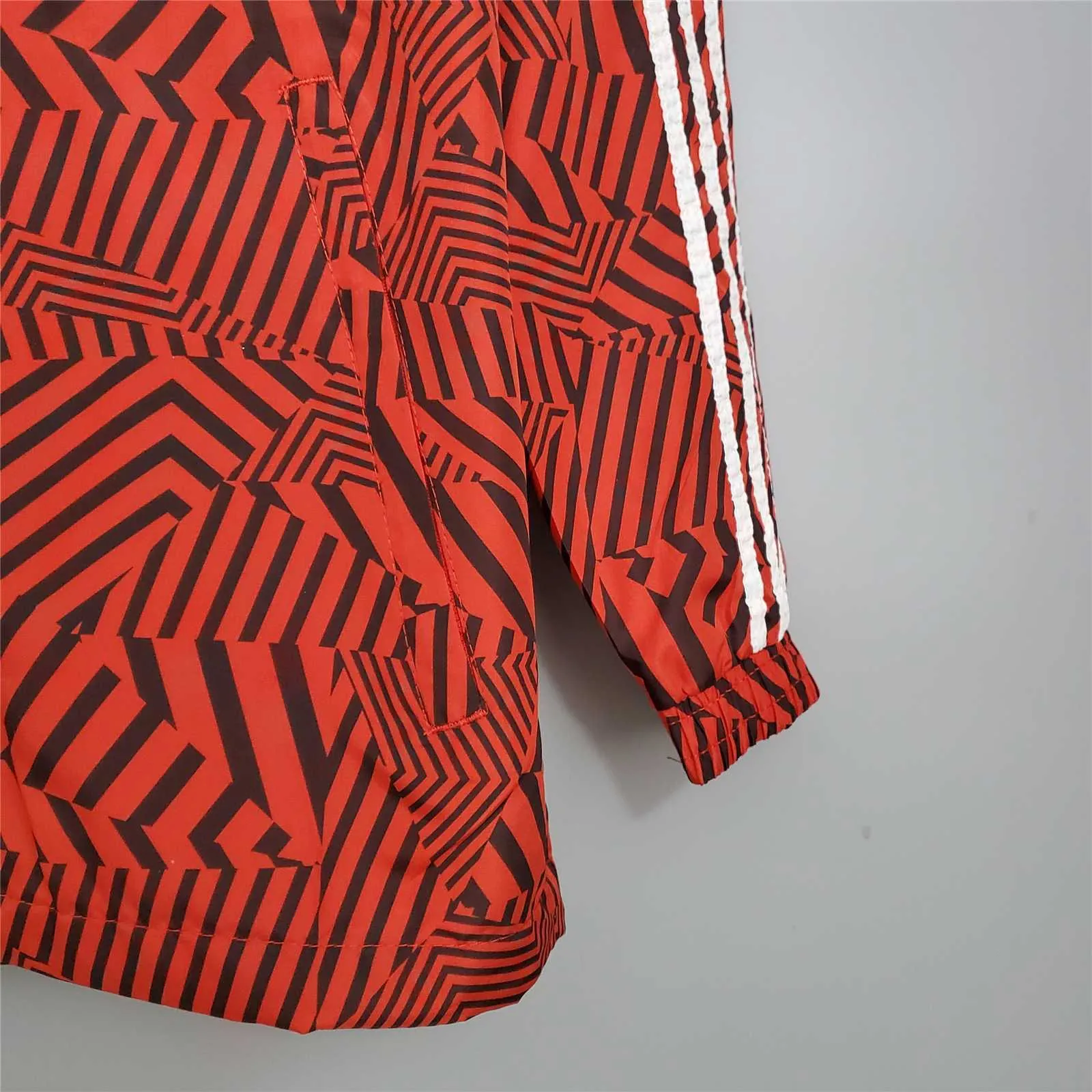 21-22 Ajax Red and Black Stripes Windbreaker 3