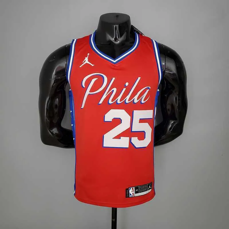2021 SIMMONS#25 76ers Jordan Themed Red 9