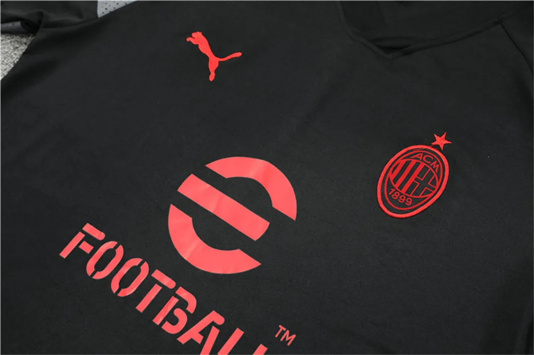 22-23 AC Milan Training Kit Black 6