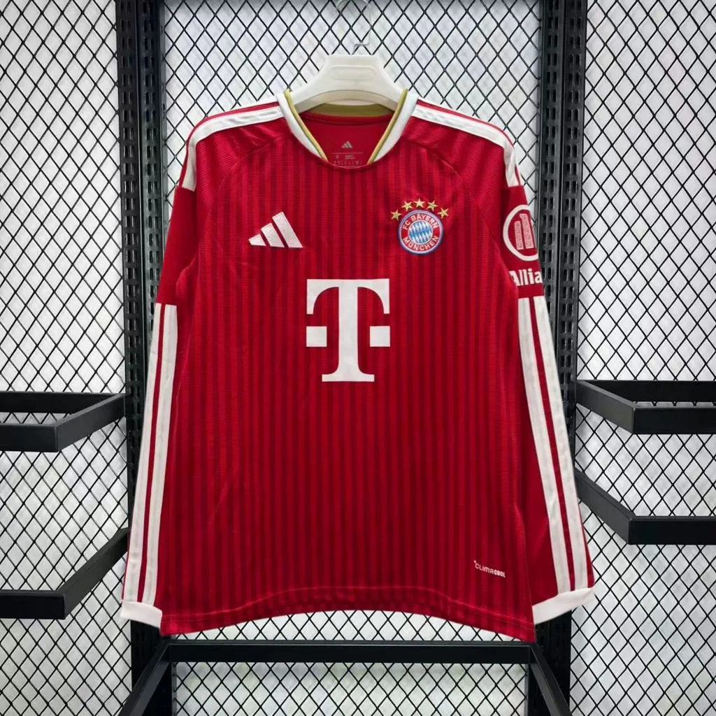 26-27 Bayern Munich Mens Home Kit Football Long Sleeve T-Shirt AAAAJersey Supply Yupoo 4 1