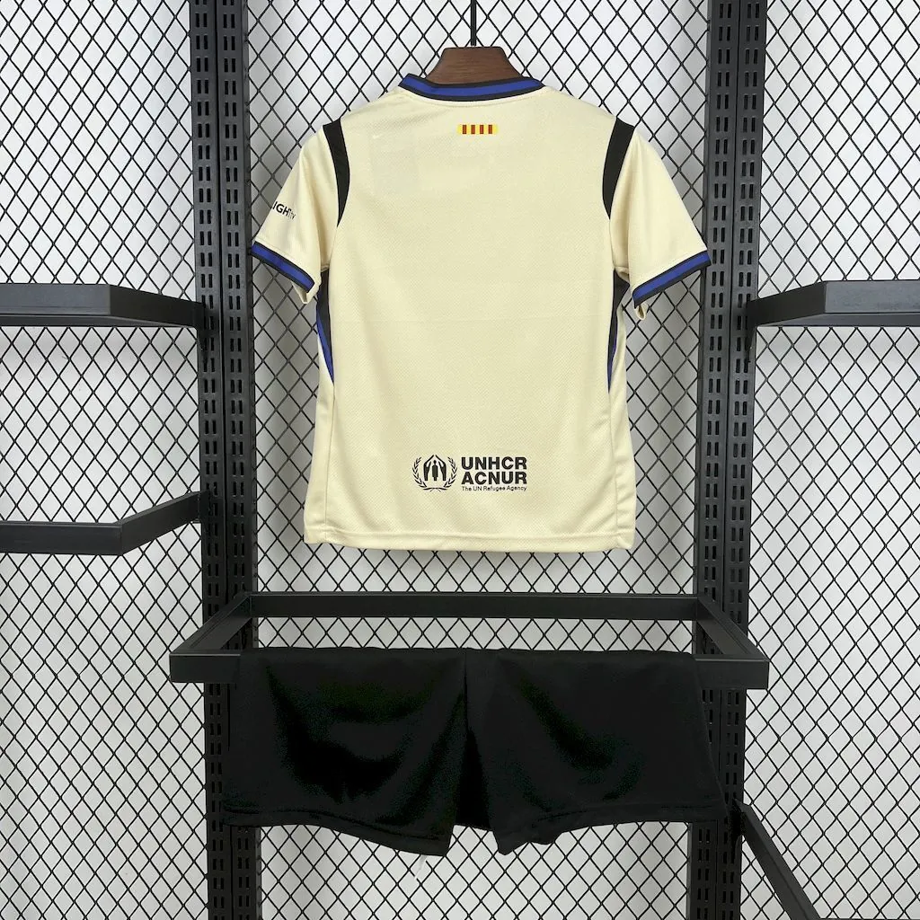 25-26 Barcelona Away Kid Kits Youth Apparels AAAAJersey Supply Yupoo 11