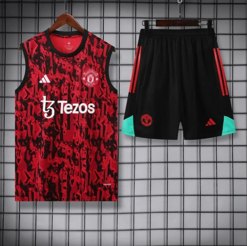23-24 Manchester United Training Vest Kit S-XXL Soccer Jerseys 3