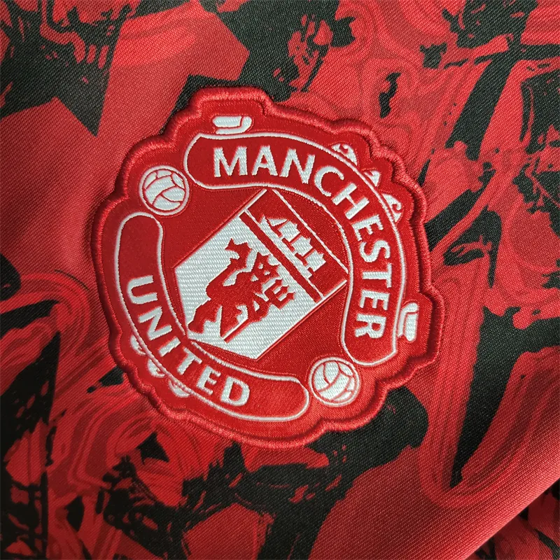 23-24 Manchester United Red Black Training Suit Size S-XXL 3
