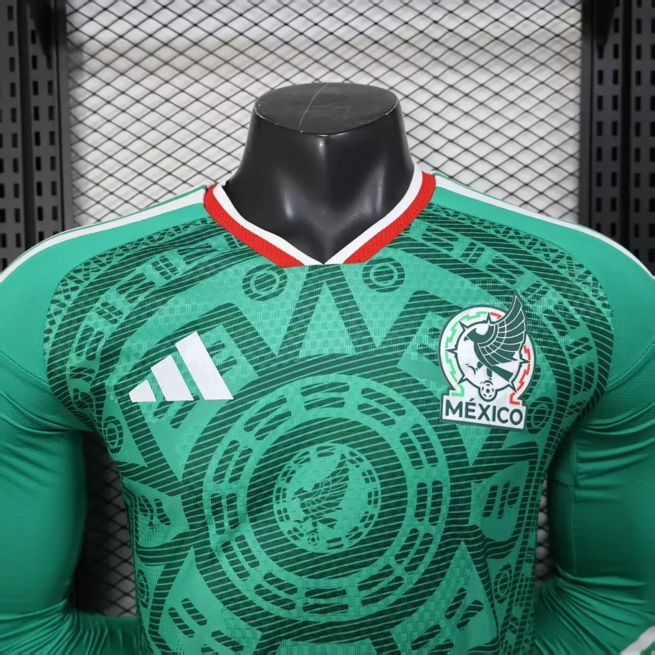 2026 World Cup Mexico Home Kit Player Version Long Sleeve Shirt Football AAAAJersey Dropship Yu 7