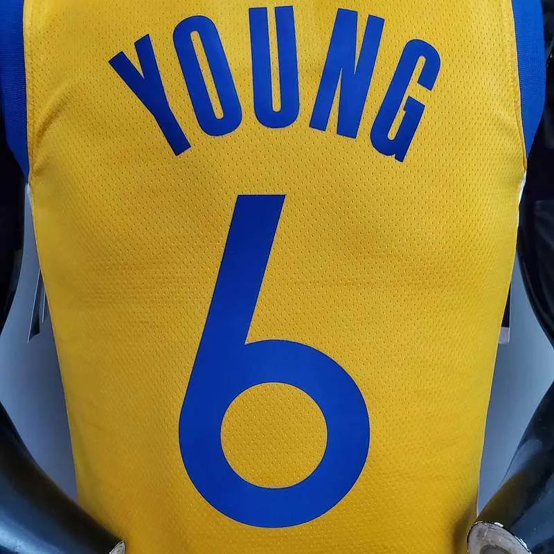 New YOUNG#6 Golden State Warriors yellow 2