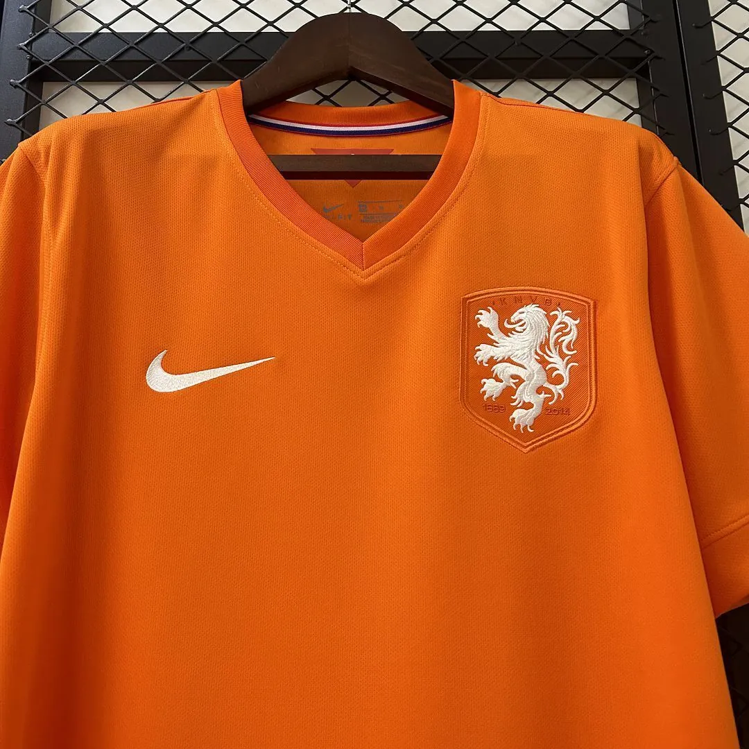 2014 Netherlands Home Retro Kit Vintage Shirt AAAAJersey Dropship Yupoo 3