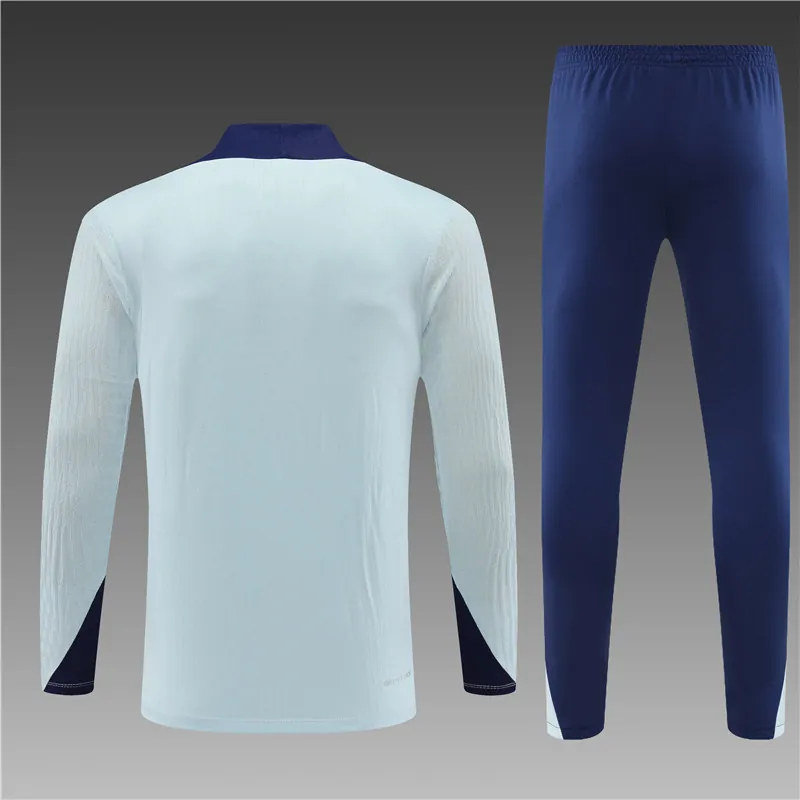 2024 France Kids Long Sleeve Training Suit Football Shirts 1