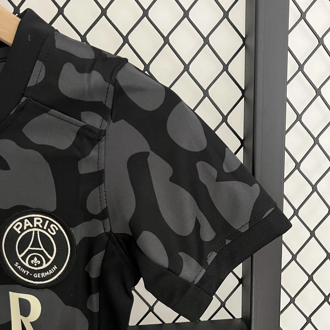 23-24 kids PSG third away size 16-28 Cheap Soccer Jerseys 1