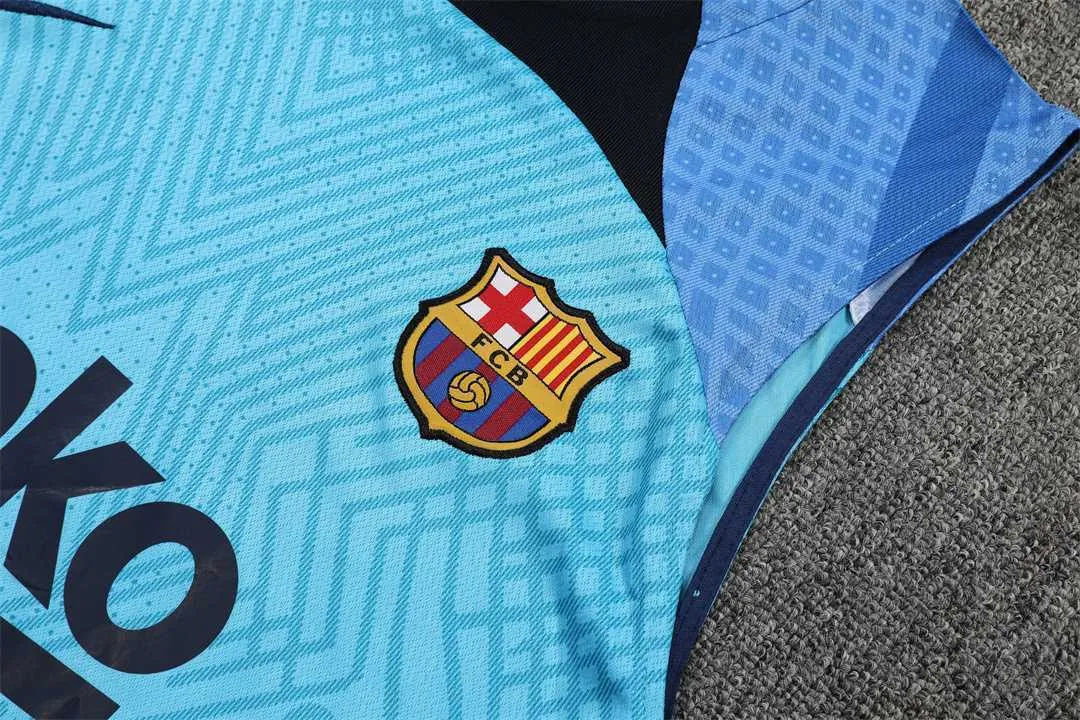 22-23 Barcelona vest training suit kit blue 3