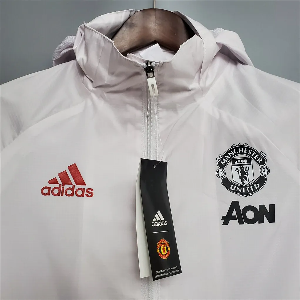 20-21 Manchester United whiteblack red edg windbreakere 2