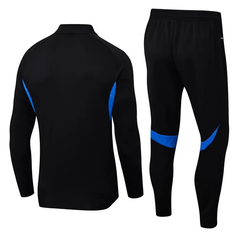 25-26 Manchester United Black Training Kits Long Football Tracksuits 2