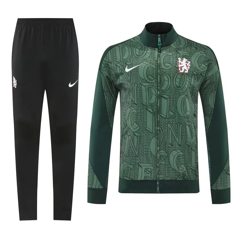 25-26 Chelsea Green Football Kit Tracksuits Long Jacket Suits AAAAJersey Supply Yupoo 3
