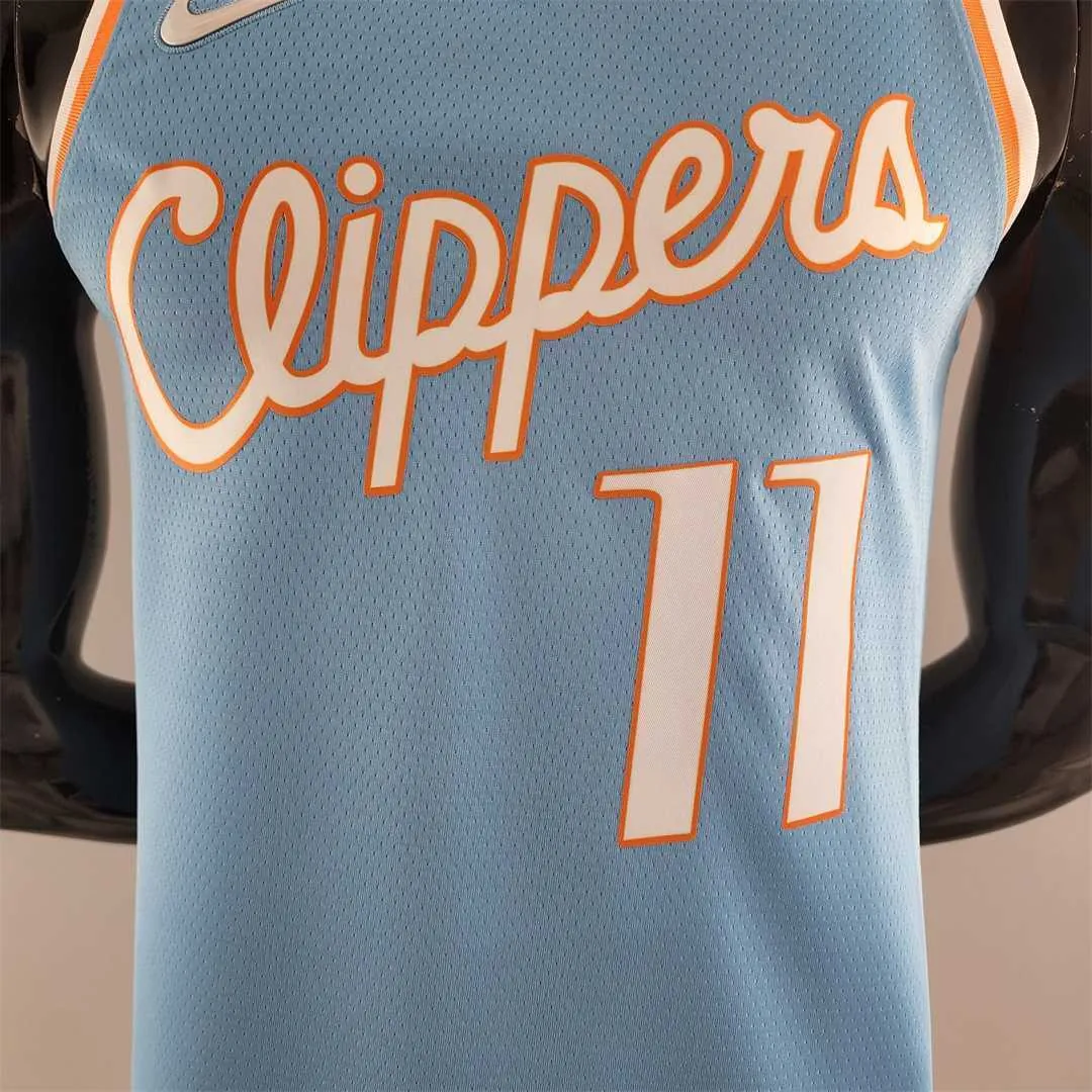2022 WALL#11 Los Angeles Clippers City Edition NBA Jersey Blue 4