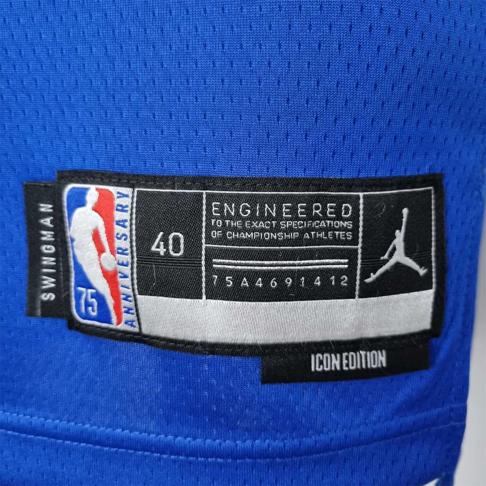 75th Anniversary Anthony #7 New York Knicks Jordan Limited Blue NBA Jersey 2