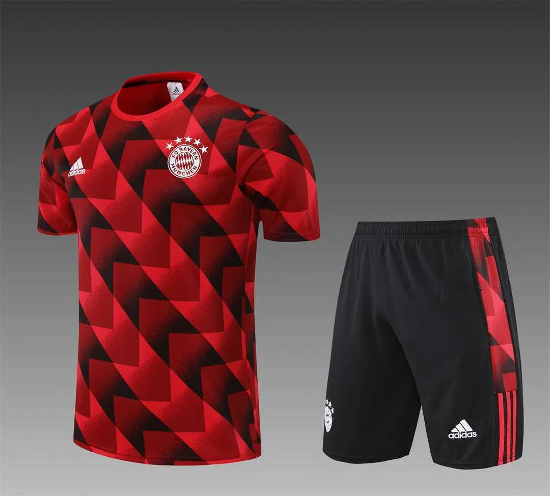 22-23 Bayern Training Suit Short Sleeve Kit Red 21