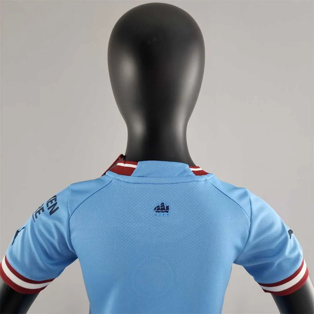 22-23 Manchester City home kids kit 6