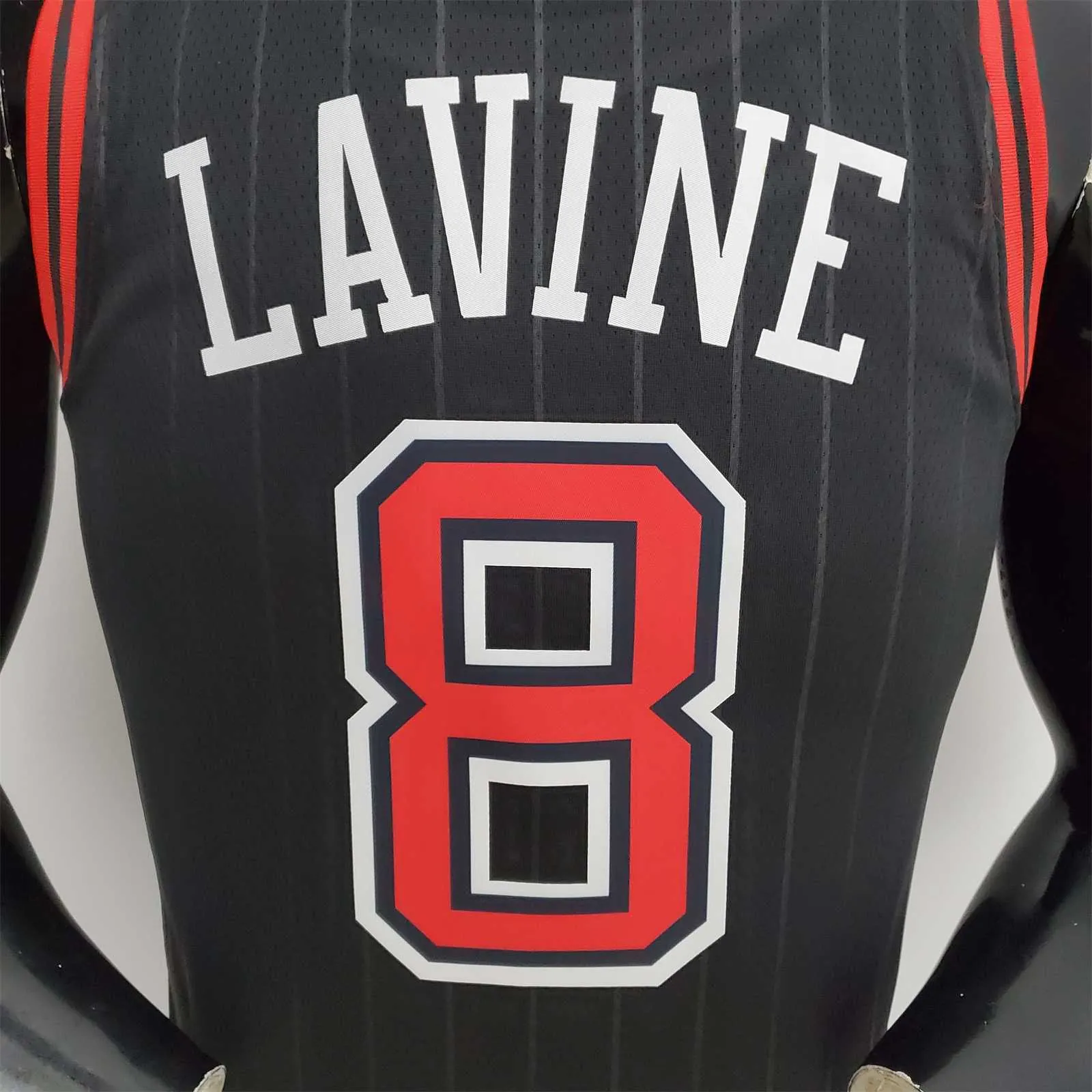 75th Anniversary LaVine#8 Bulls Flyers Black NBA Jersey 1